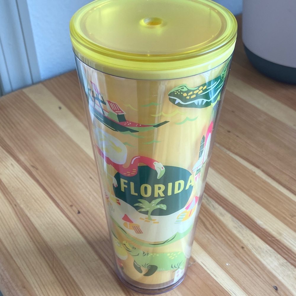 Florida Themed Yellow Tumbler